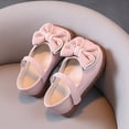 thumbnail image 4 of KPOPLK Girls Dress Shoes Glitter Princess Shoe Flower Mary Jane Low Heels Party Wedding Prom Footwear for Toddler Kids Size 6.5,Pink, 4 of 4
