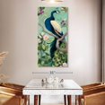 thumbnail image 3 of Elephant Stock Pretty Peacock I Wall Art - Vertical Canvas Wall Art - Living Room Wall Decor - Animal Canvas - Blue And Green Decor By Julia Purinton - 27" x 54", 3 of 8