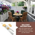 thumbnail image 2 of FELTECHELECTR 1Set Wood Aluminum Nylon Rope Wind Chime for Patio Hanging Decor 27.2X3.1X3.1in, 2 of 8