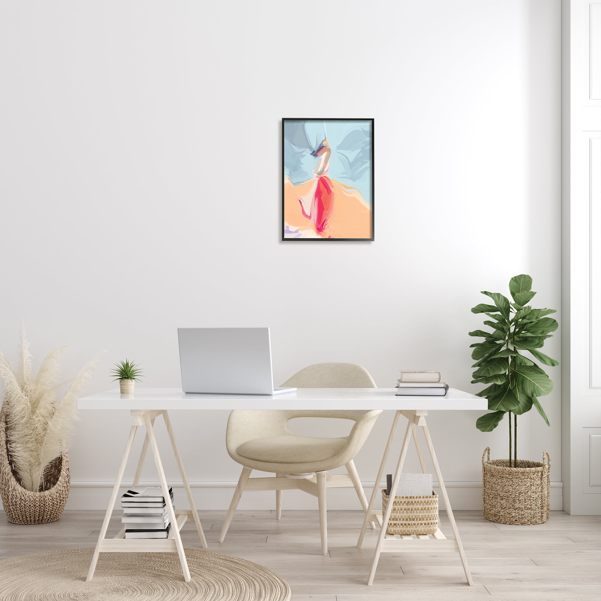 Stupell Industries Abstract Figure Dancing Movement Pink Blue Orange, 16 x 20, Designed by Irena Orlov
