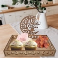 thumbnail image 5 of Bandeja Eid Mubarak, Plato de decoración de mesa Eid Mubarak de madera, Bandeja de pastelería de postre de decoración Ramazan para galletas de pastel de dulces de fiesta islámica, 5 of 5