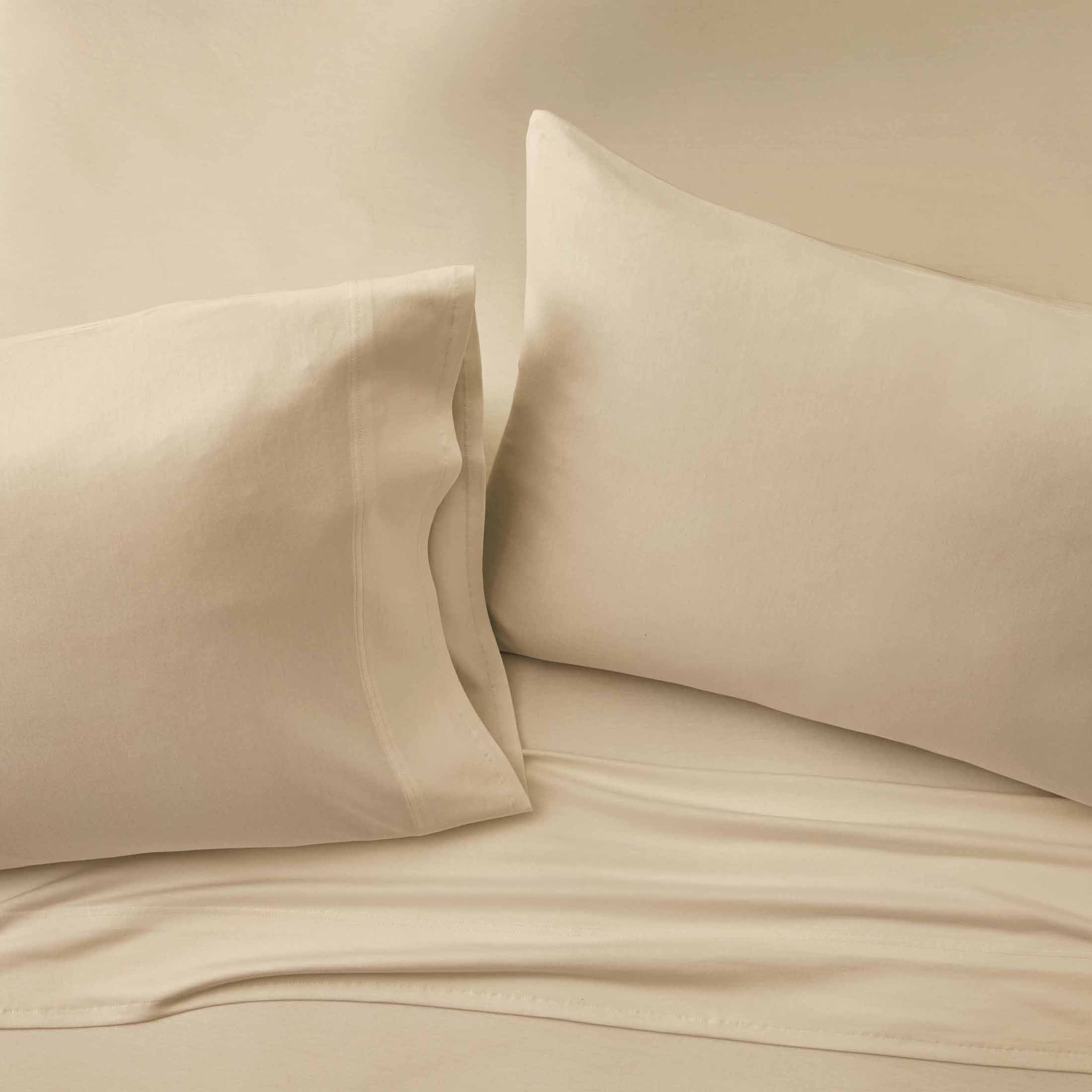 Better Homes & Gardens 3 -Piece Papyrus Beige Adult Jersey Sheet Set, Twin