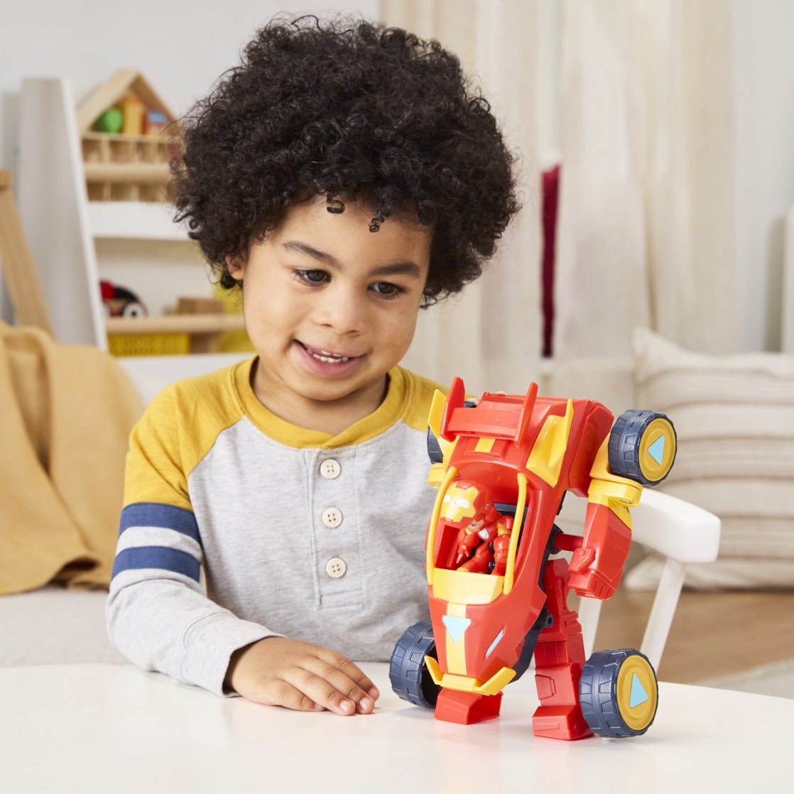 Marvel Iron Man and his Awesome Friends 2-In-1 Mech Suit & Vehicle Set for Kids Ages 3 and up