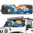 thumbnail image 2 of Psesaysky Car Front Window Sun Shield Hawaii Plumeria Floral Universal Auto Sun ​Shade Windshield Rays Sunshade Visor Protector for Car Off-road Vehicle Truck SUV Accessories 52.95" L x 16.14" W, 2 of 7