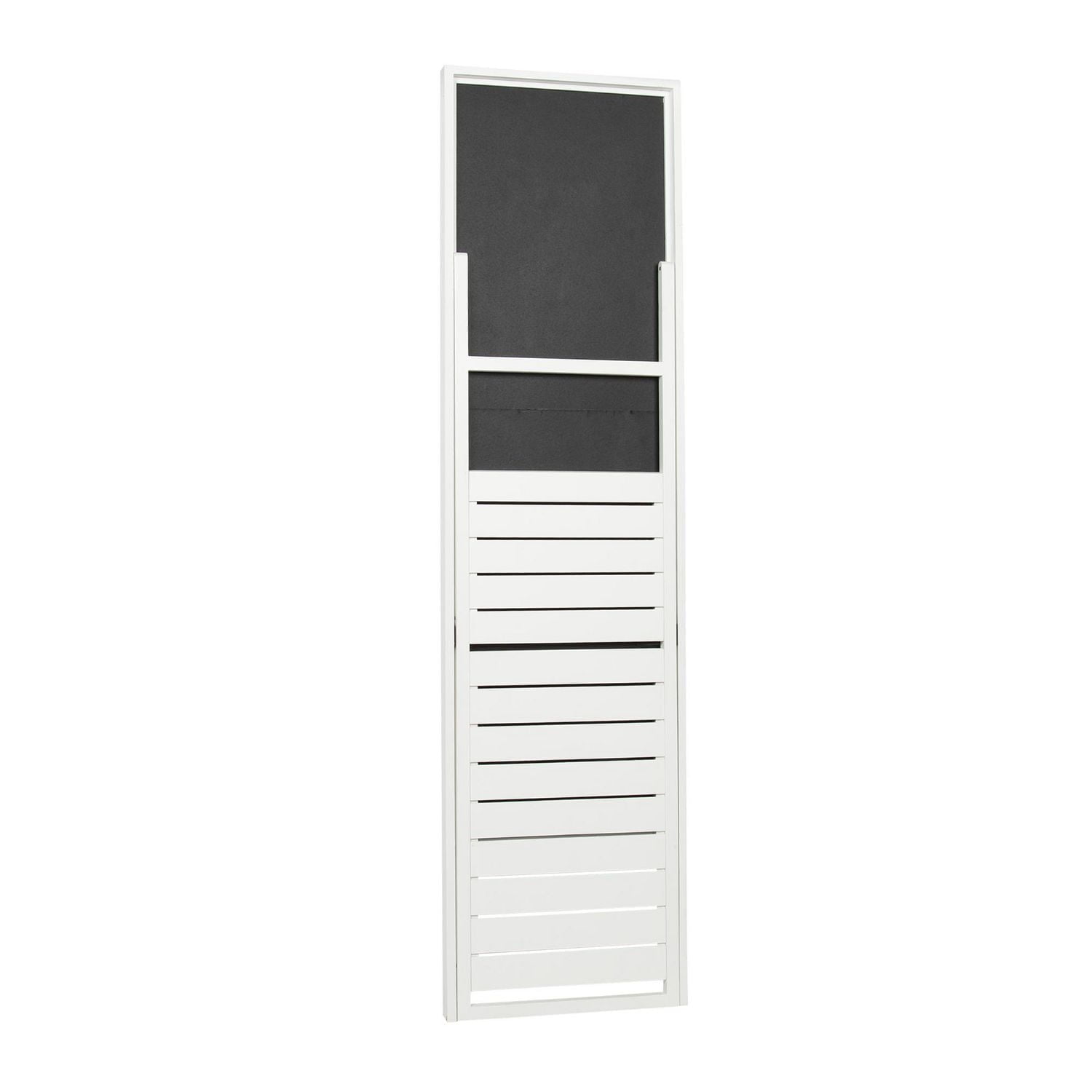 Rectangle Museum Easel Storage Mirror White, 59in H x 14.5in W x 21.3in D