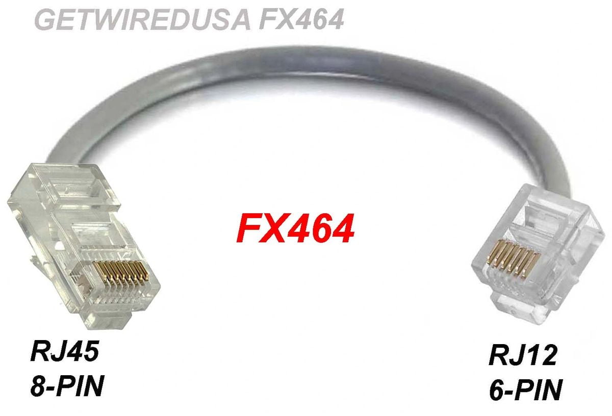 RJ45 CAT5 8P8C 8PIN to RJ12 RJ11 6P6C 6PIN PHONE NETWORK MALE CABLE ADAPTER FX464