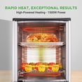 thumbnail image 4 of NutriChef Vertical Countertop Oven with Rotisserie, Bake, Broil & Kebab Functions, 1500W, Adjustable Settings, 2 Shelves, Includes Grill, Skewer Racks & Bake Pan, 4 of 5