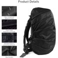 thumbnail image 5 of Mochila con cubierta para la lluvia Mochilas escolares impermeables con hebilla de ajuste con tiras reflectantes M (26-40L), negro + negro JM JM, 5 of 5