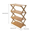 thumbnail image 3 of 3/4-Tier Foldable Outdoor Picnic Table Portable Bamboo Storage Shelves Shoe Rack, 3 of 20