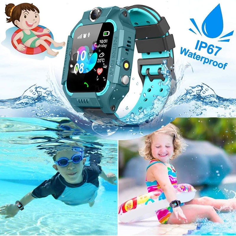 Waterproof Kids Smart Watch for Students, Girls Boys Touch Screen Smartwatch with AGPS/LBS