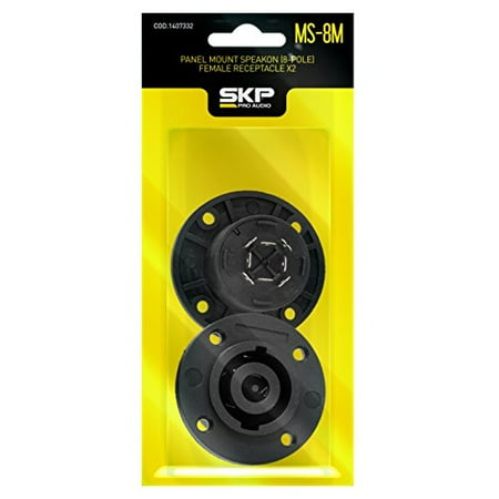Neutrik Speakon Panel Mount - SKP Pro Audio MS-8M Panel Mount Speakon (4-Pole) Male Receptacle x4