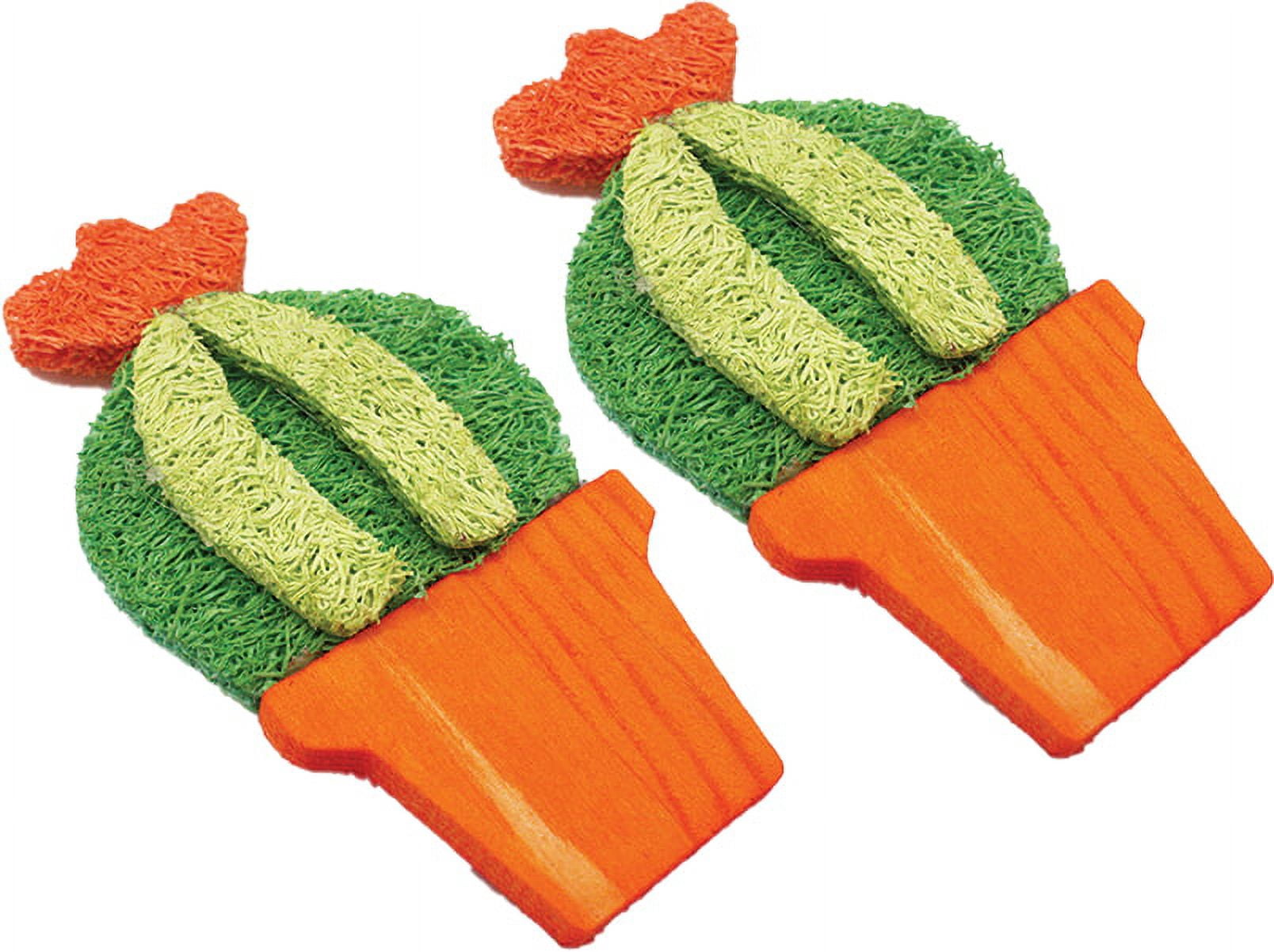AE Cage Company Nibbles Barrel Cactus Loofah Chew Toy with Wood [Small Pet Chew Toys, Small Pet Supplies] 18 count (9 x 2 ct)