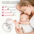 thumbnail image 6 of Yadala Breast Pump, Hands Free Breast Pump Portable Electric Breast Pump with 4 Modes & 12 Levels, 2 Pack, Pink, 6 of 8