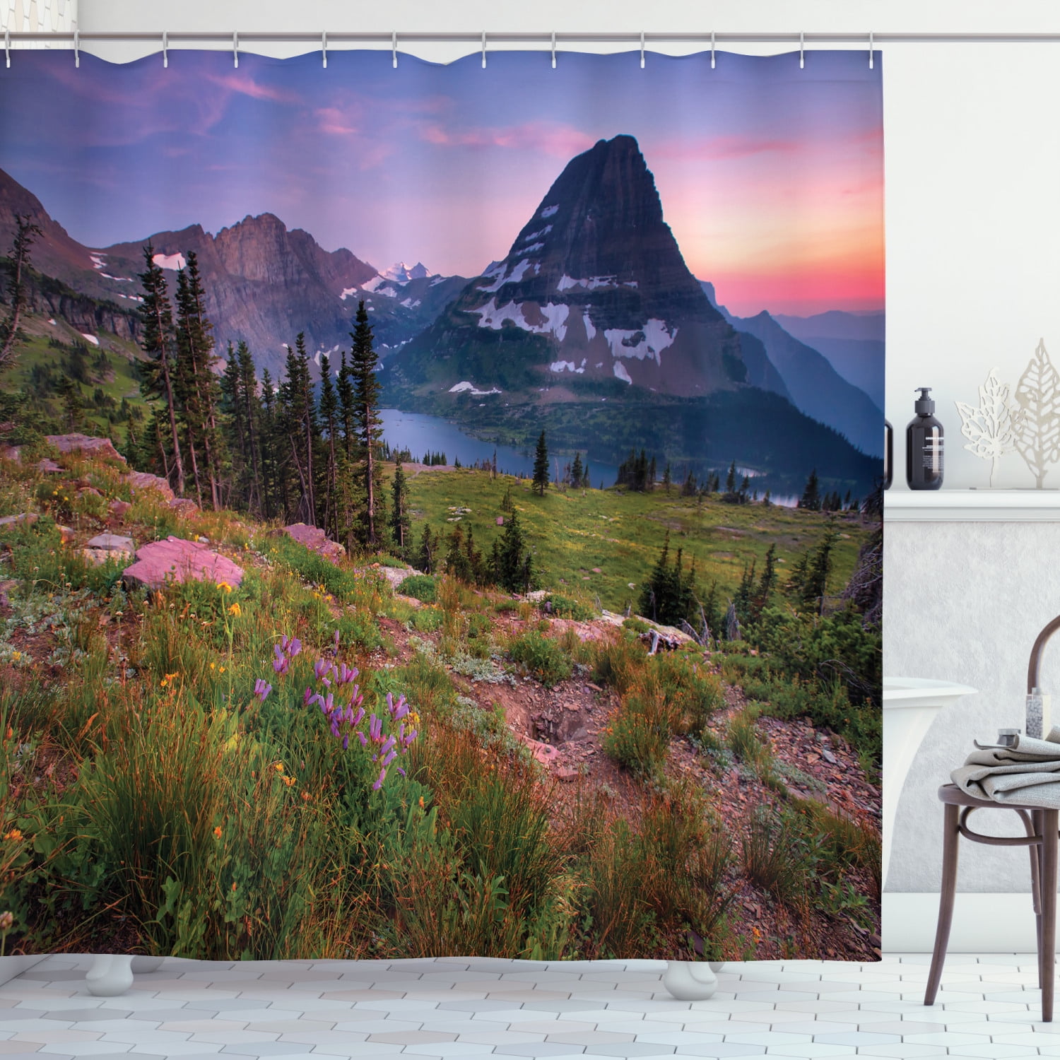 Details about   Nature Shower Curtain Canada Ohara Lake Wiev Print for Bathroom 