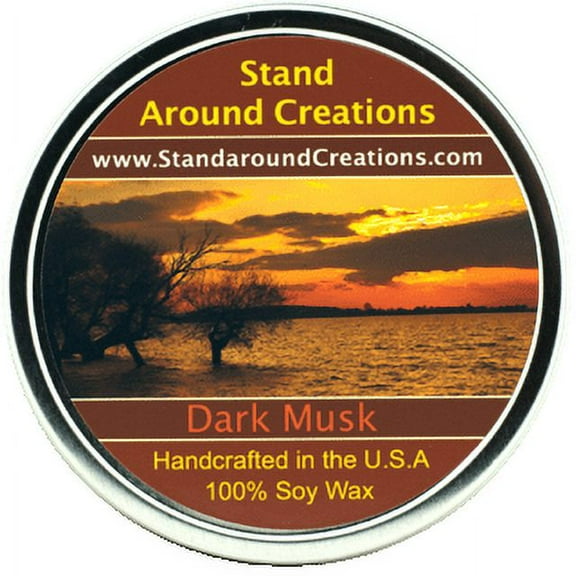 DARK MUSK TIN 16-OZ. ALL NATURAL SOY CANDLE