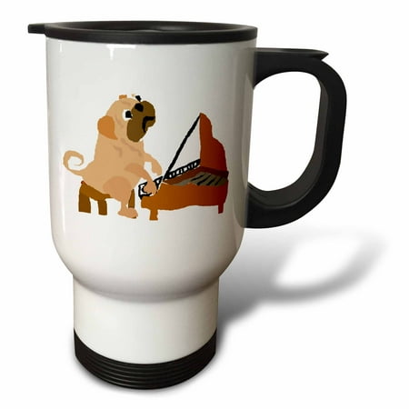 

Funny Pug Dog Playing the Piano 14oz Stainless Steel Travel Mug tm-221354-1