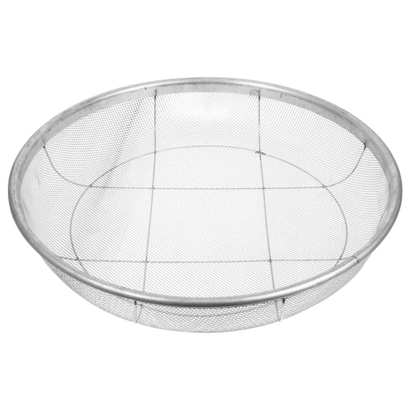 Supvox Soil Sifter for Rocks Metal Sieve Silver Gardening Tool 1Pcs