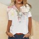 thumbnail image 1 of ICHUANYI Clearance Women Summer Casual Short Sleeve T-Shirt Button Round Neck Pullover Blouse Tops(Pink, XXL) ICHUANYI WER2023080914802, 1 of 6