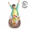 thumbnail image 3 of Geometric Storage Toy Bag Chair, Traditional Japanese Chevron with Spirals Blooms Boho Eastern Pattern, Stuffed Animal Organizer Washable Bag, Large Size, Multicolor, by Ambesonne, 3 of 3