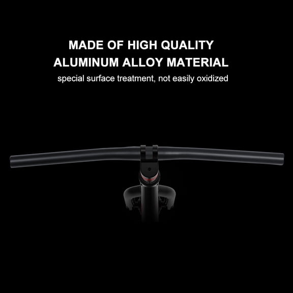 TABLZONE Aluminum Alloy Bike Handlebar, Black Straight Flat Bar for Racing and City
