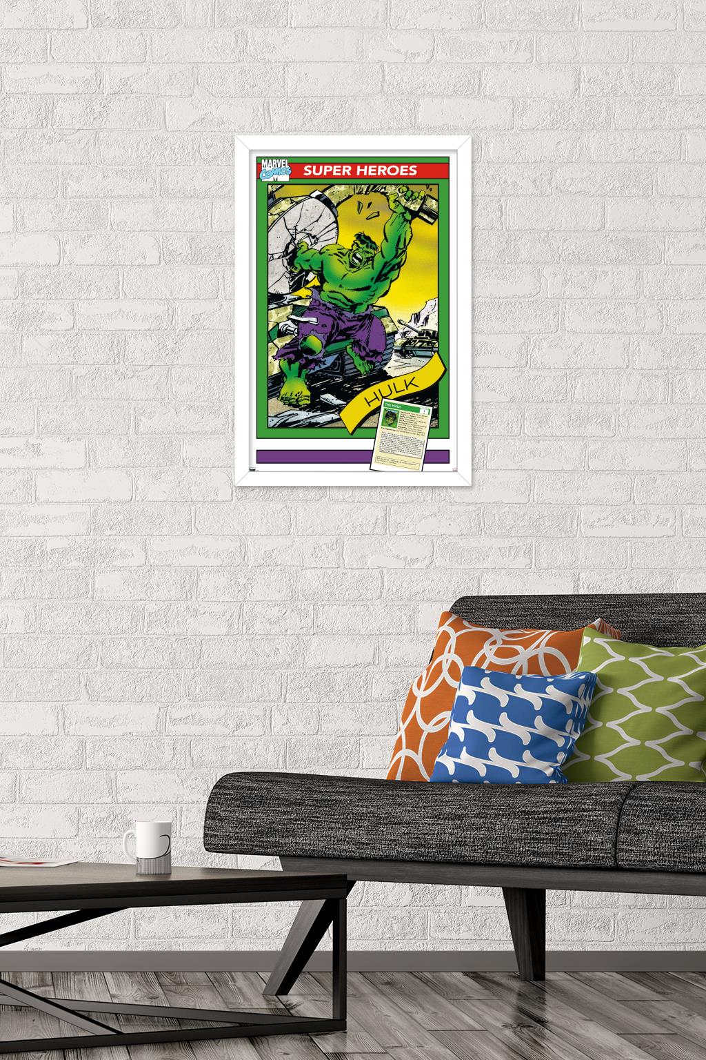 Marvel Trading Cards - Hulk Wall Poster, 14.725" x 22.375" Framed