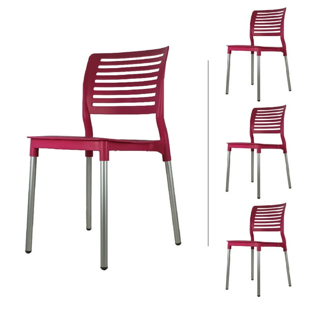 Set de 4 Sillas de Casa Galeri Rosa Mundo In Restaurante-Café
