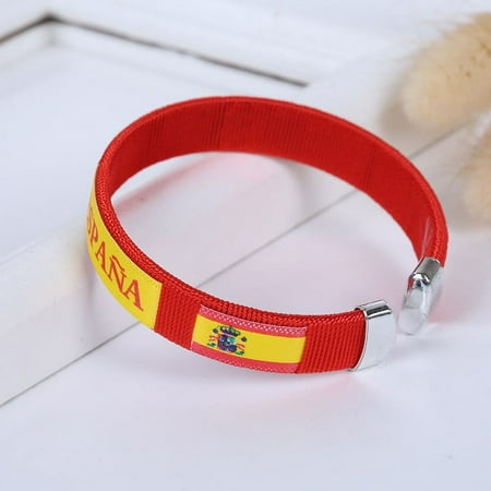 

YruYptpaln National Flag Wristband Sports Bracelet Embroidered Wristlet Handcuff For Fans Quality For