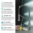thumbnail image 3 of Kraus FS-1001-KFF-1610SFS Bolden 1.8 GPM Single Hole Pre-Rinse Pull Down Kitchen Faucet -, 3 of 7