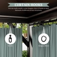 thumbnail image 4 of Pakunoda 11' X 6.5' Gazebo Universal Replacement Privacy 4-Panel Curtains, Waterproof Outdoor Curtains Calcite Blue Sidewall with Zipper for Patio Garden Backyard 10' X 12' Gazebo, Curtain Only, 4 of 8