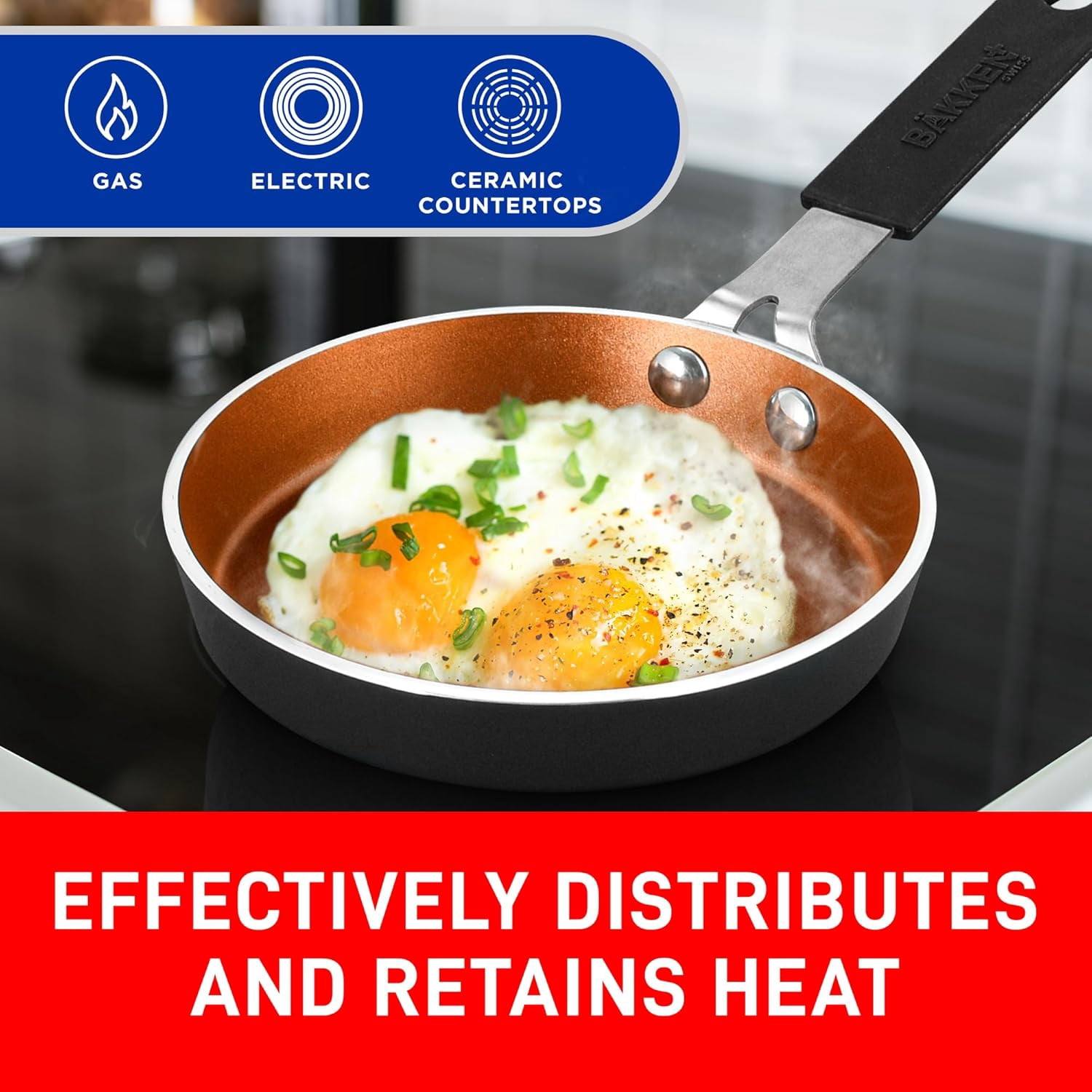 Bakken- Swiss 5.5” Non Toxic Nonstick Copper Frying Pan