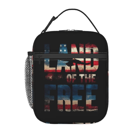 Memorial Day Lunch Bag for Office Women – Stylish Thermal Insulated Tote with Shoulder Strap, Lightweight for Work or Travel