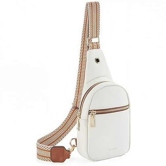 Crossbody Chest Bag, Sling Bag for Men Women, Lightweight PU Leather Pack with Anti-Theft Zipper Pocket for Travel, Hiking, and Everyday Essentials