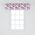 thumbnail image 2 of Floral Window Valance, Phalaenopsis Orchid Flowers with Buds Tropical Plants Botanical Theme, Curtain Valance for Kitchen Bedroom with Rod Pocket, 54" X 12", Dark Purple White Khaki, by Ambesonne, 2 of 3