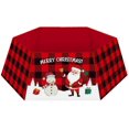 thumbnail image 1 of Christmas Tree Ring, Christmas Tree Collar Foldable Basket Square Base Durable Fabric with Printed Santa, Tree Skirt Stand for Christmas Tree Decorations (Type C), 1 of 7