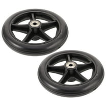 Toyvian Wheelchair Replacement Wheels Black PVC 2Pcs