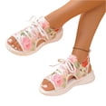 thumbnail image 4 of Orthopedic Wedge Sandals for Women 2026 Summer Dressy Open Toe Breathable Mesh Lace Up Wedge Wide Width Sneaker Comfortable Casual Ankle Strap Walking Outdoor Beach, 4 of 4