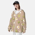 thumbnail image 5 of Daiia Egg and Avocado UPF 50+ Sun Protection Hoodie Jacket Lightweight Long Sleeve Sun Shirt for Women Men with Pocket Hiking Outdoor-Medium, 5 of 9