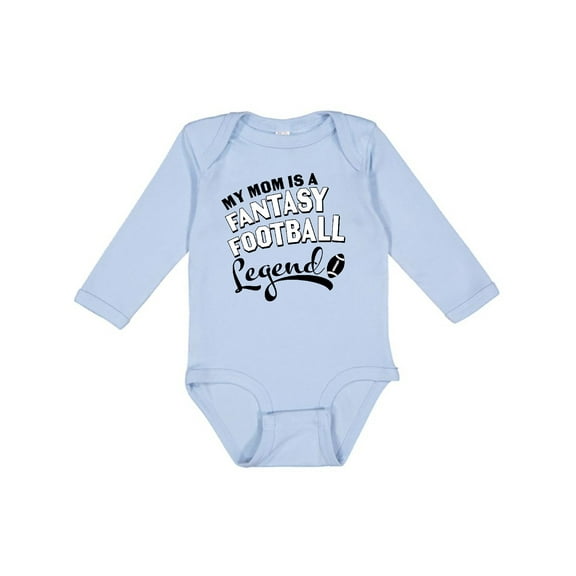 Inktastic My Mom is a Fantasy Football Legend Boys or Girls Long Sleeve Baby Bodysuit