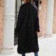 thumbnail image 5 of Chaqueta larga y cálida para mujer, de invierno, con cuello en V liso, 5 of 7