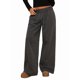 thumbnail image 3 of Pantalones Deportivos de Pierna para Mujer, Holgados, con Cordón, de Cintura Alta y Bolsillos Gris Carbón L, 3 of 9