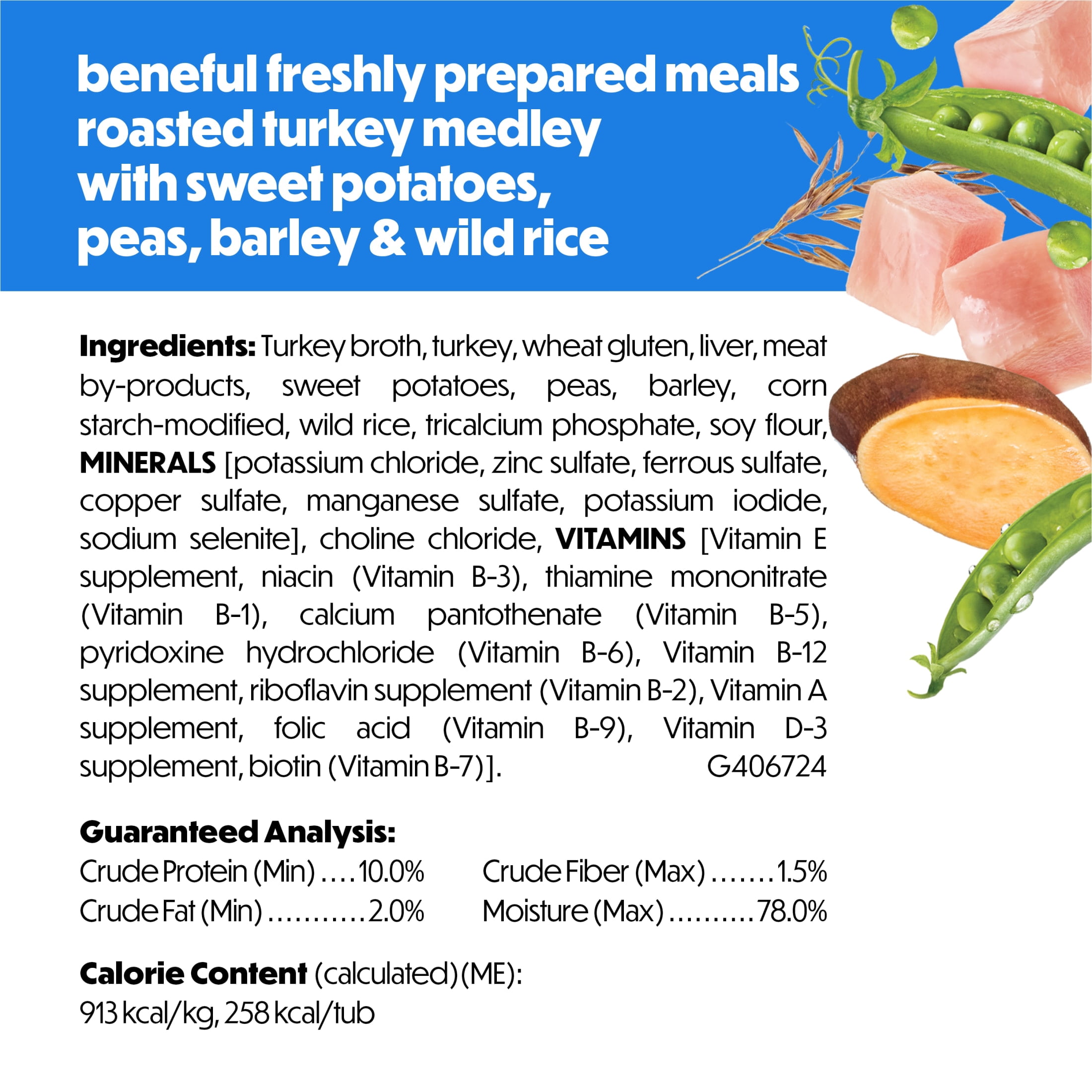 Purina Beneful Dog Food Freshly Prepared Meals Wet Dog Food with Turkey, Sweet Potatoes, and Wild Rice, 10 oz, 8 Pack