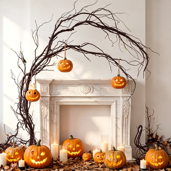 FeiBiQiuBi 70-Inch Artificial Curved Dead Branch Vine, Bendable Faux Dry Twig Garland, Black Gothic Halloween Decor for Arch Jungle Halloween Patio Decoration