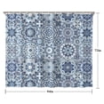 thumbnail image 5 of Blue Ethnic Geometric Pattern Shower Curtain 84"x72" ,Bathroom Decorative Shower Curtains Set with 12 Hooks,Modern Waterproof Washable Shower Curtain, 5 of 6