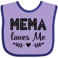 thumbnail image 3 of Inktastic Mema Loves Me Baby Clothes Girls Baby Bib, 3 of 4
