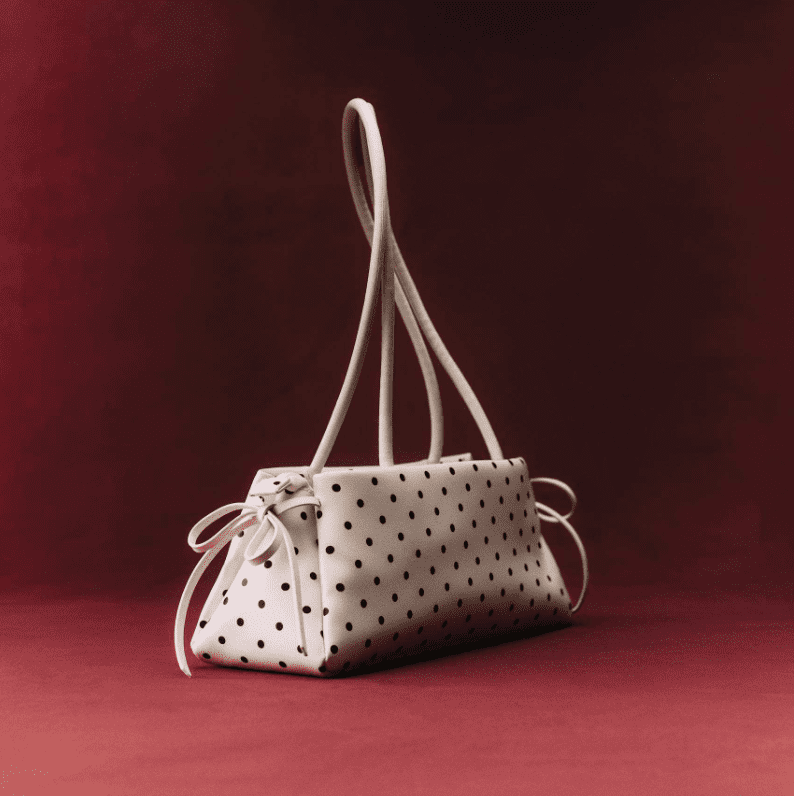 No Boundaries Women's Bow Shoulder Bag, Polka Dot