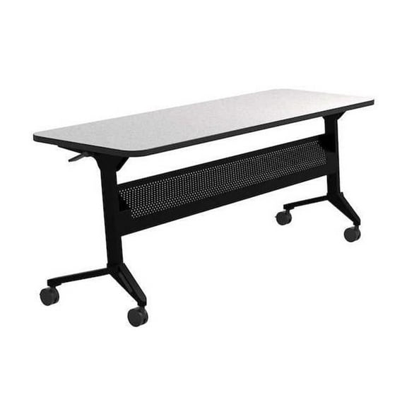Flip-N-Go Rectangular Training Table - Black & Folkstone - 29 x 72 x 24 in.