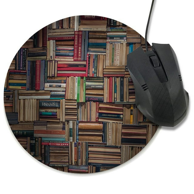 Coofit Mouse Pad Round Vintage: World Map Nonslip Computer Mousepad Mouse Mat for Home