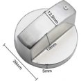 thumbnail image 2 of 6 Pieces Universal Metal Control Knobs for Gas Stove 6mm Universal Control Knobs Stove Knob for Gas Stove Cooker Oven Hob, 2 of 5
