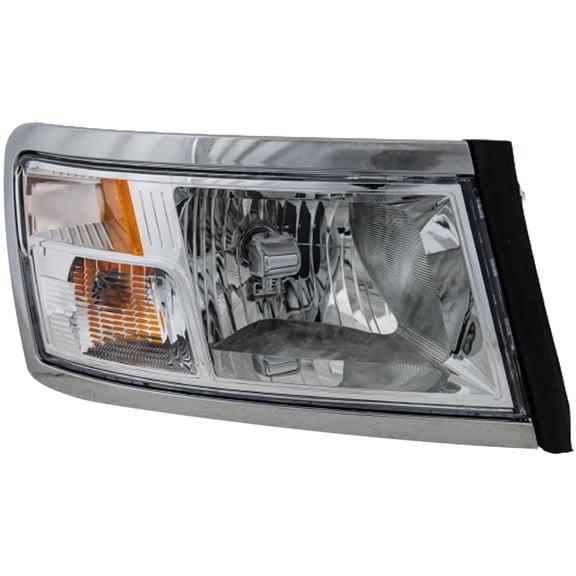 Headlight Compatible with DODGE DAKOTA 2008-2011 RH Assembly Halogen Chrome Interior