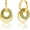Green Gold, variant on Leander Vintage Chunky Hoop Earrings for Women, 14K Gold Plated Resin Hollow Drop Earrings, Lightweight Hypoallergenic Stainless Steel Statement Jewelry Gift for Her